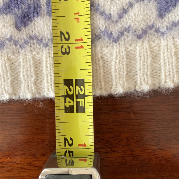 ALPS Nordic Design Cream, Green, & Lavender Wool Reindeer Sweater Womens Large - Picture 13 of 13